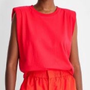 Women’s T-Shirt FUTURE COLLECTIVE KahlanBarfield Brown Sleeveless Cut-Out XLNWOT